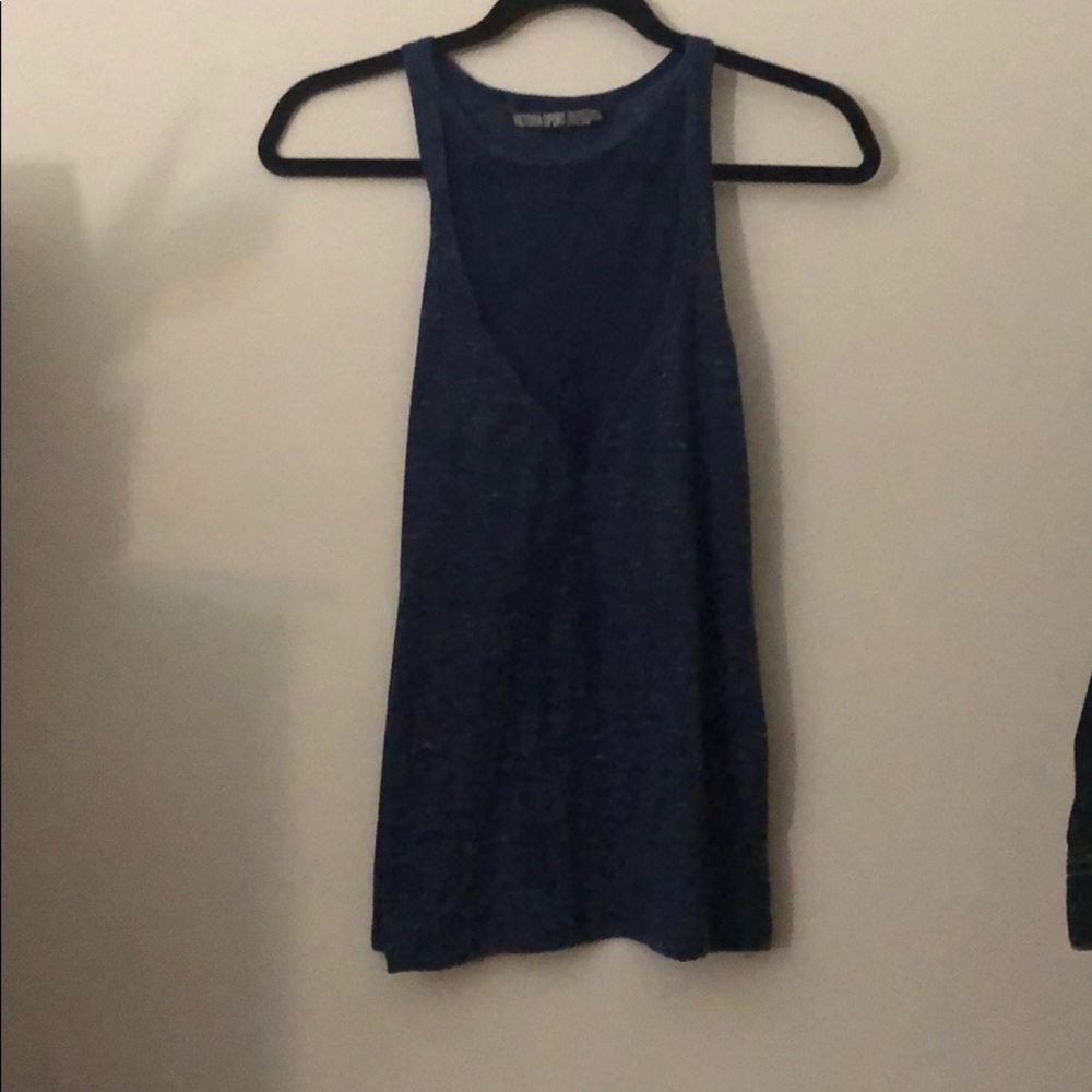 Victoria secret sport blue mesh tank top small